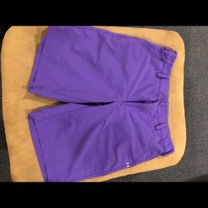 Purple Under Armour Golf Shorts - 34 Waist